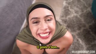 Madrasta Hijab Quicando Freneticamente na Rola Legendado